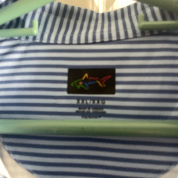 Lot of 3 Greg Norman Collection Gray and blue Polo Shirt Striped - Picture 10 of 12